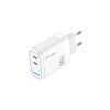 TUQIN QE59-C&I 30W Φορτιστής Γρήγορης Φόρτισης με 2x Θύρες USB-C & Καλώδιο Type-C σε Lightning 1m - Χρώμα: Λευκό
