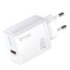 TUQIN QE40-I Φορτιστής 20W Γρήγορης Φόρτισης με Καλώδιο USB-A σε Type-C 1m - Χρώμα: Λευκό