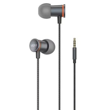 VIDVIE HS676 Handsfree Ακουστικά με Βύσμα 3.5mm Jack Υψηλής Ποιότητας Ήχος - Χρώμα: Μαύρο