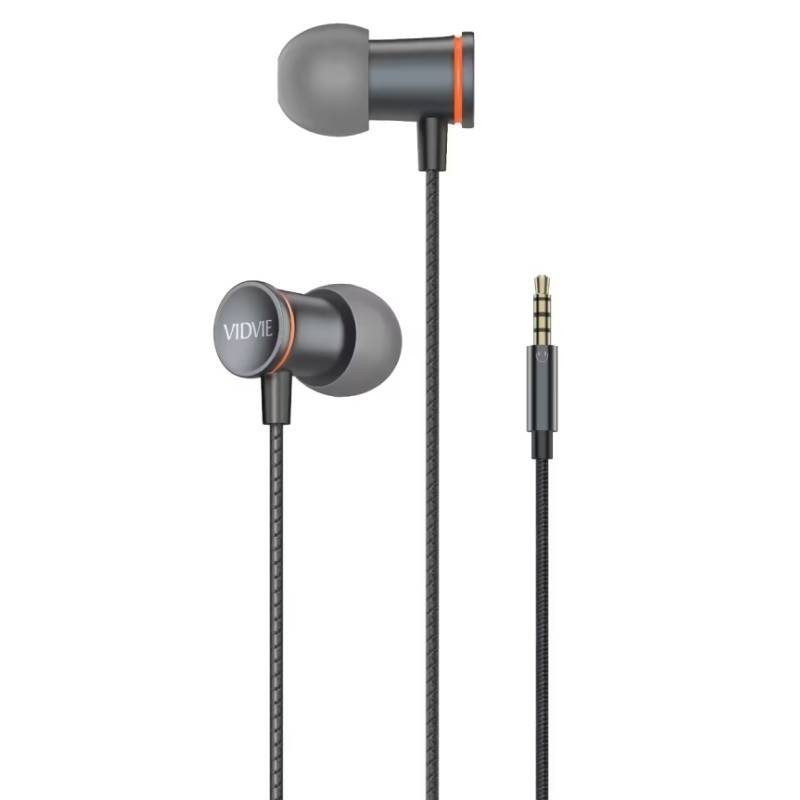 VIDVIE HS676 Handsfree Ακουστικά με Βύσμα 3.5mm Jack Υψηλής Ποιότητας Ήχος - Χρώμα: Μαύρο