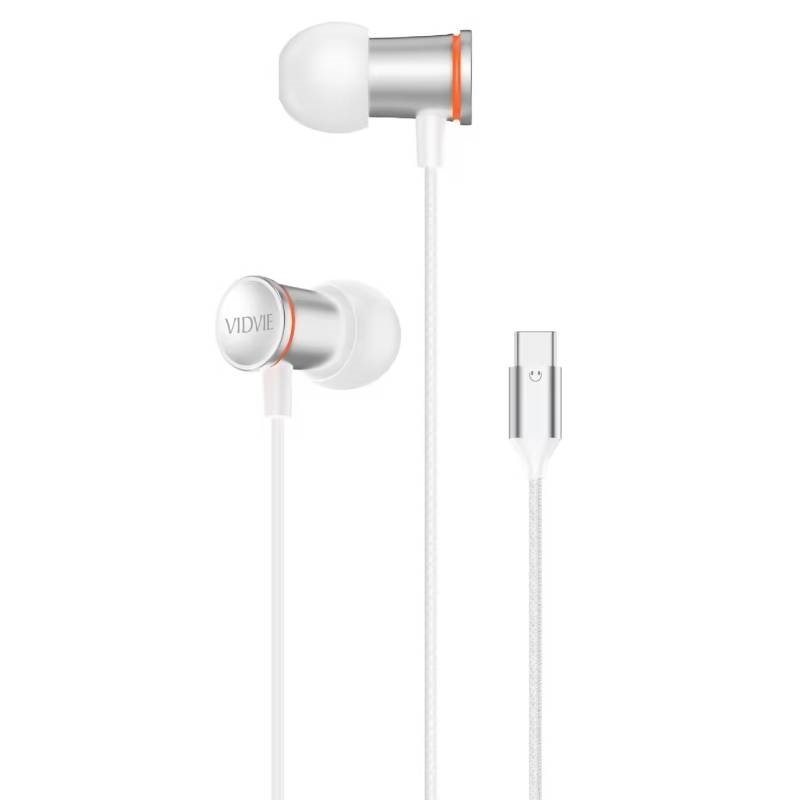 VIDVIE HS677 Handsfree Ακουστικά με Βύσμα Type-C & Ενσωματωμένο Μικρόφωνο & Κουμπί Αύξησης/Μείωσης Έντασης Ήχου - Χρώμα: Λευκό VIDVIE HS677 Handsfree Ακουστικά με Βύσμα Type-C & Ενσωματωμένο Μικρόφωνο & Κουμπί Αύξησης/Μείωσης Έντασης Ήχου - Χρώμα: Λευκό