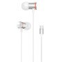VIDVIE HS677 Handsfree Ακουστικά με Βύσμα Type-C & Ενσωματωμένο Μικρόφωνο & Κουμπί Αύξησης/Μείωσης Έντασης Ήχου - Χρώμα: Λευκό