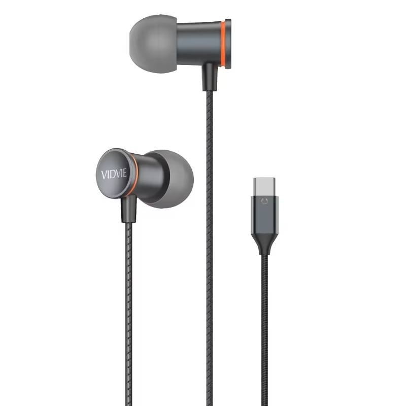 VIDVIE HS677 Handsfree Ακουστικά με Βύσμα Type-C & Ενσωματωμένο Μικρόφωνο & Κουμπί Αύξησης/Μείωσης Έντασης Ήχου - Χρώμα: Μαύρο VIDVIE HS677 Handsfree Ακουστικά με Βύσμα Type-C & Ενσωματωμένο Μικρόφωνο & Κουμπί Αύξησης/Μείωσης Έντασης Ήχου - Χρώμα: Μαύρο