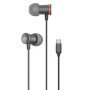 VIDVIE HS677 Handsfree Ακουστικά με Βύσμα Type-C & Ενσωματωμένο Μικρόφωνο & Κουμπί Αύξησης/Μείωσης Έντασης Ήχου - Χρώμα: Μαύρο