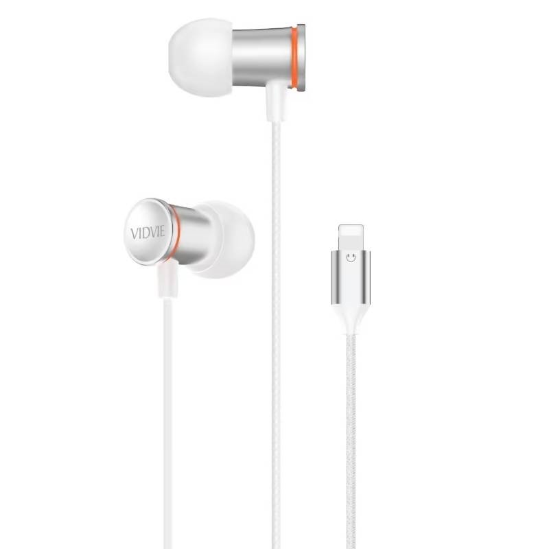 VIDVIE HS678 Handsfree Ακουστικά με Βύσμα Lightning & Ενσωματωμένο Μικρόφωνο & Κουμπί Αύξησης/Μείωσης Έντασης Ήχου - Χρώμα: Λευκό VIDVIE HS678 Handsfree Ακουστικά με Βύσμα Lightning & Ενσωματωμένο Μικρόφωνο & Κουμπί Αύξησης/Μείωσης Έντασης Ήχου - Χρώμα: Λευκό