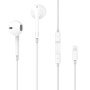 VIDVIE HS667 Handsfree Ακουστικά με Βύσμα Lightning & Ενσωματωμένο Μικρόφωνο & Κουμπί Αύξησης/Μείωσης Έντασης Ήχου - Χρώμα: Λευκό