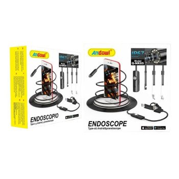 Andowl Q-NK65 Αδιάβροχη Ενδοσκοπική Κάμερα IP67 για Κινητό με Ανάλυση 2560x1920 Pixels & Καλώδιο 3.5m - Χρώμα: Μαύρο Andowl Q-NK65 Αδιάβροχη Ενδοσκοπική Κάμερα IP67 για Κινητό με Ανάλυση 2560x1920 Pixels & Καλώδιο 3.5m - Χρώμα: Μαύρο
