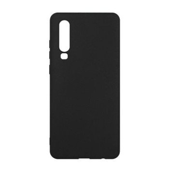 Θήκη Πλάτης Σιλικόνης Απλή για Huawei P30 - Χρώμα: Μαύρο