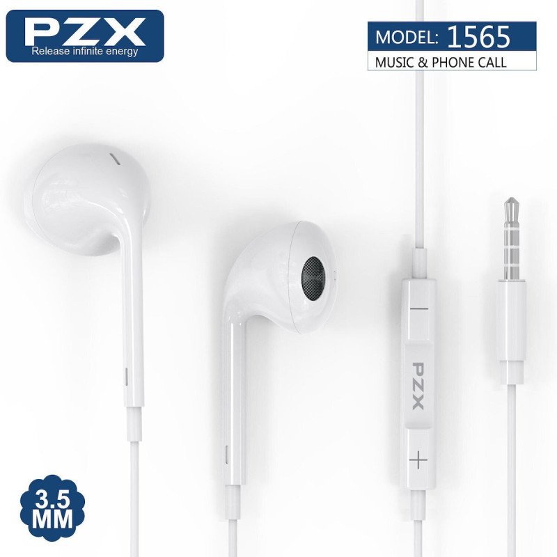 PZX 1565 Ακουστικά Handsfree / Earphone με Υποδοχή 3.5mm Jack - Xρώμα: Λευκό PZX 1565 Ακουστικά Handsfree / Earphone με Υποδοχή 3.5mm Jack - Xρώμα: Λευκό