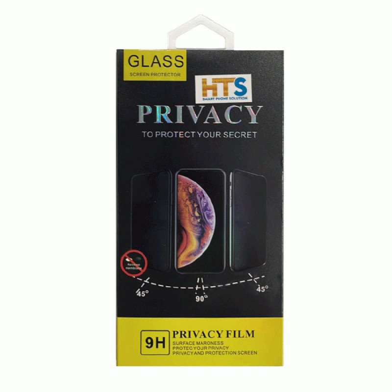 Privacy Full Cover Full Glue Τζαμάκι Προστασίας Οθόνης για Samsung Galaxy A15 - Χρώμα: Μαύρο