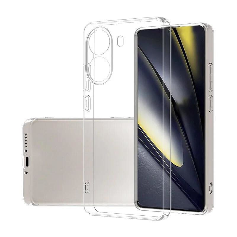 Θήκη Πλάτης Σιλικόνης Απλή για Xiaomi Poco X7 Pro - Χρώμα: Διάφανο