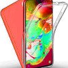 Πλήρης κάλυψη 360° εμπρός & πίσω για Apple i Phone 11 Pro Max - Χρώμα: Κόκκινο