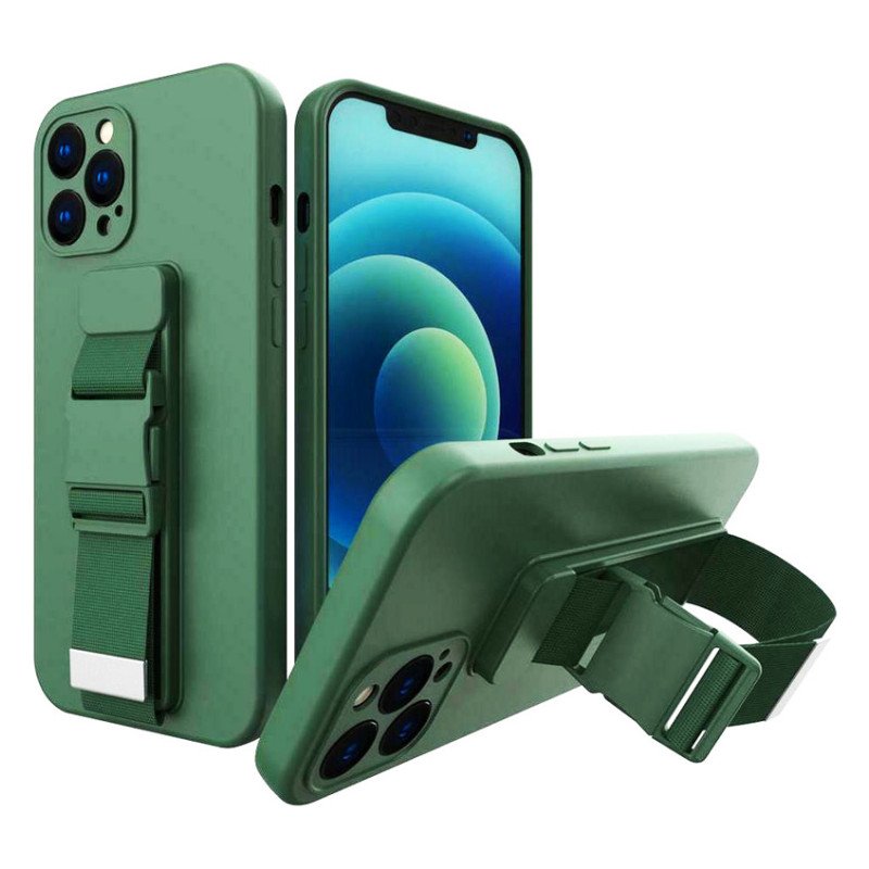 Θήκη Σιλικόνης Πλάτης με Ζώνη για i Phone 13 Pro Max - Χρώμα: Πράσινο