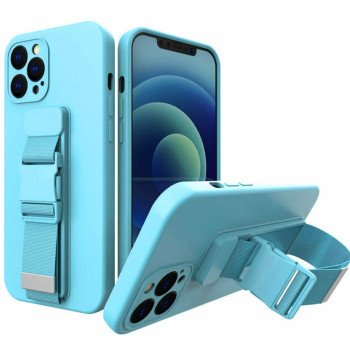 Θήκη Σιλικόνης Πλάτης με Ζώνη για i Phone 13 Pro Max - Χρώμα: Μέντα