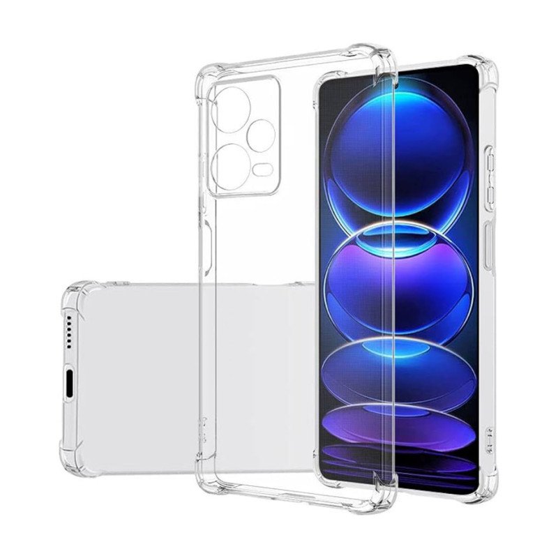Θήκη Πλάτης Σιλικόνης Antishock για Xiaomi Redmi Note 12 5G - Χρώμα: Διάφανο