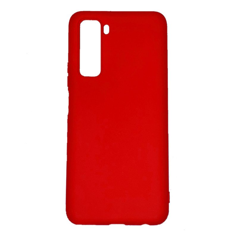 Θήκη Πλάτης Σιλικόνης Απλή για Huawei P40 Lite 5G - Χρώμα: Κόκκινο