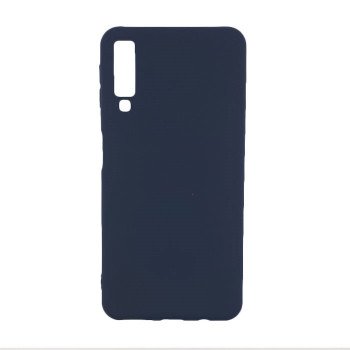 Θήκη Πλάτης Σιλικόνης Απλή για Samsung A750F Galaxy A7 2018 - Χρώμα: Σκούρο Μπλε