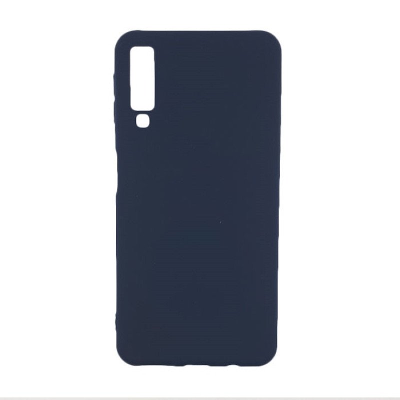 Θήκη Πλάτης Σιλικόνης Απλή για Samsung A750F Galaxy A7 2018 - Χρώμα: Σκούρο Μπλε