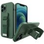 Θήκη Σιλικόνης Πλάτης με Ζώνη για Samsung Galaxy A22 5G - Χρώμα: Σκούρο Πράσινο