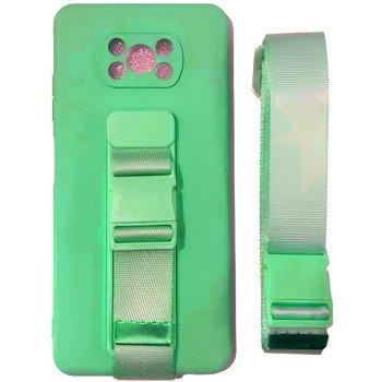 Θήκη Σιλικόνης Πλάτης με Ζώνη για Xiaomi Poco X3 / X3 Pro - Χρώμα: Τιρκουάζ