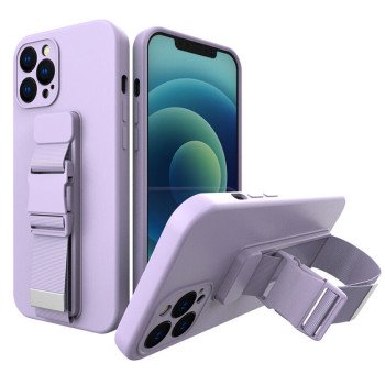 Θήκη Σιλικόνης Πλάτης με Ζώνη για i Phone 11 Pro Max - Χρώμα: Λιλά