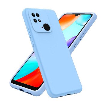 Θήκη Πλάτης Σιλικόνης Soft για Xiaomi Redmi 10C - Χρώμα: Γαλάζιο