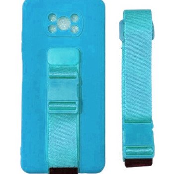 Θήκη Σιλικόνης Πλάτης με Ζώνη για Xiaomi Poco X3 / X3 Pro - Χρώμα: Γαλάζιο