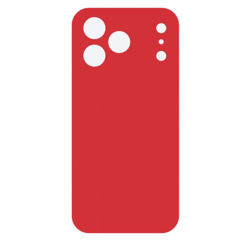 Θήκη Πλάτης Σιλικόνης Soft για Apple i Phone 17 Pro Max - Χρώμα: Κόκκινο