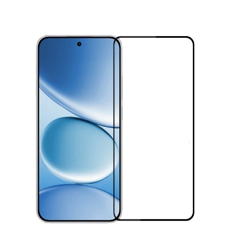 Full Cover Full Glue Τζαμάκι Προστασίας Οθόνης για Xiaomi Redmi Note 15 Pro - Χρώμα: Μαύρο