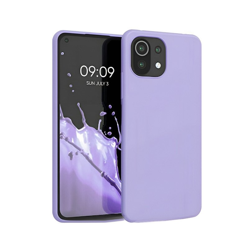 Θήκη Πλάτης Σιλικόνης Soft HQ για Xiaomi MI 11 Lite 5G Χρώμα: Λιλά
