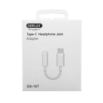 GERLAX GX-10T Μετατροπέας USB-C Male σε 3.5mm Female - Χρώμα: Λευκό GERLAX GX-10T Μετατροπέας USB-C Male σε 3.5mm Female - Χρώμα: Λευκό
