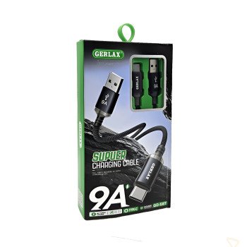 GERLAX GD-58T2 Καλώδιο Φόρτισης & Μεταφοράς Δεδομένων 9A USB-A σε Type-C 2m - Χρώμα: Μαύρο GERLAX GD-58T2 Καλώδιο Φόρτισης & Μεταφοράς Δεδομένων 9A USB-A σε Type-C 2m - Χρώμα: Μαύρο