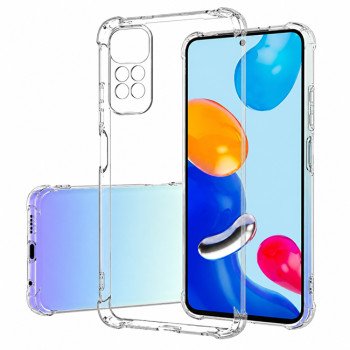 Θήκη Πλάτης Σιλικόνης Anti Shock για Xiaomi Redmi Note 11S - Χρώμα: Διάφανο