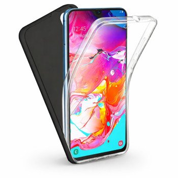 Πλήρης κάλυψη 360° εμπρός & πίσω για Huawei Y6P - Χρώμα: Μαύρο