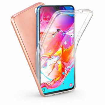 Πλήρης κάλυψη 360° εμπρός & πίσω για Xiaomi Redmi Note 8 - Χρώμα: Ρόζ Χρυσό