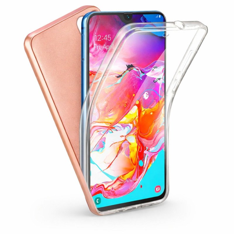 Πλήρης κάλυψη 360° εμπρός & πίσω για Xiaomi Redmi Note 8 - Χρώμα: Ρόζ Χρυσό