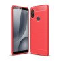 Θήκη Πλάτης Σιλικόνης Carbon για Huawei Y7 2018 - Χρώμα: Κόκκινο