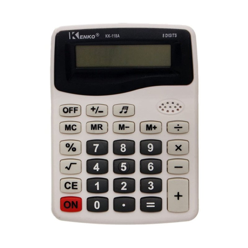 KENKO KK-118A Αριθμομηχανή 8 Ψηφίων High Quality - Χρώμα: Λευκό KENKO KK-118A Αριθμομηχανή 8 Ψηφίων High Quality - Χρώμα: Λευκό