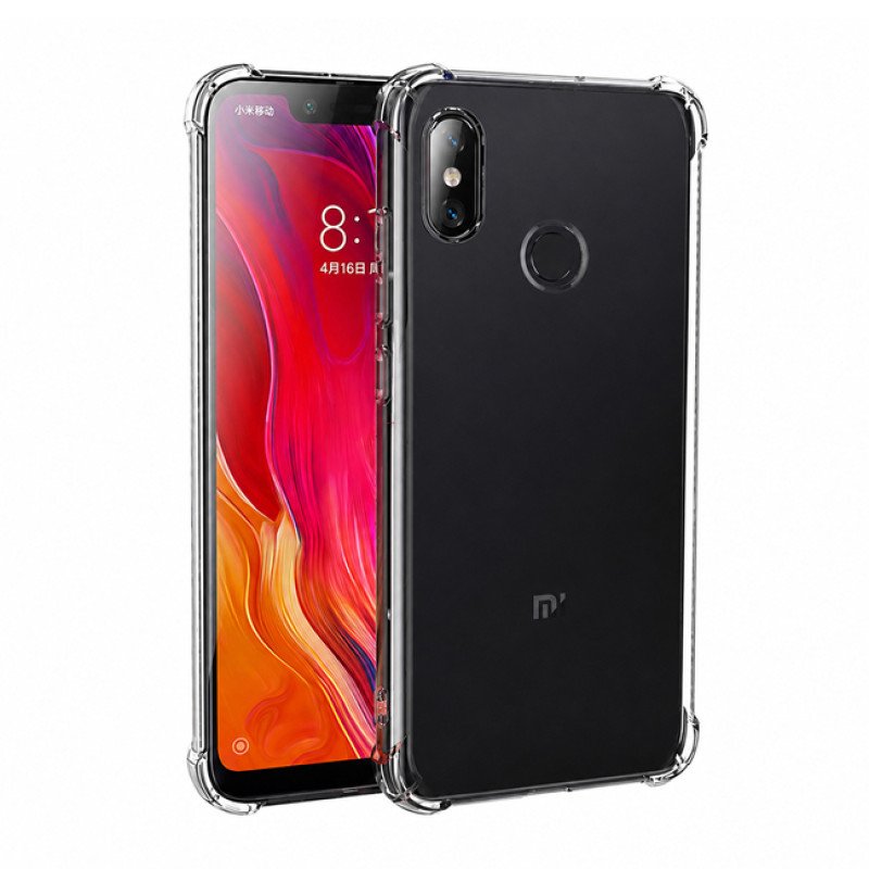 Θήκη Πλάτης Σιλικόνης Anti Shock για Xiaomi Redmi Note 6/6 Pro - Χρώμα: Διάφανο