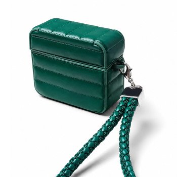 Θήκη Puffer Jacket με Λουράκι για Apple Air Pods 3 - Χρώμα: Πράσινο