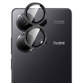 Full Glue Τζαμάκι Προστασίας Πίσω Κάμερας για Xiaomi Redmi Note 13 4G - Χρώμα: Μαύρο