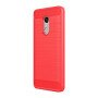 Θήκη Πλάτης Σιλικόνης Carbon για Xiaomi Redmi Note 4/Note 4X - Χρώμα: Κόκκινο