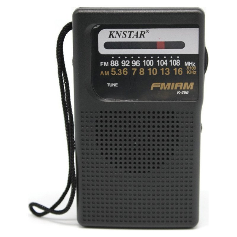 KNSTAR K-266 Μίνι Ραδιοφωνάκι Μπαταρίας - Χρώμα: Μαύρο