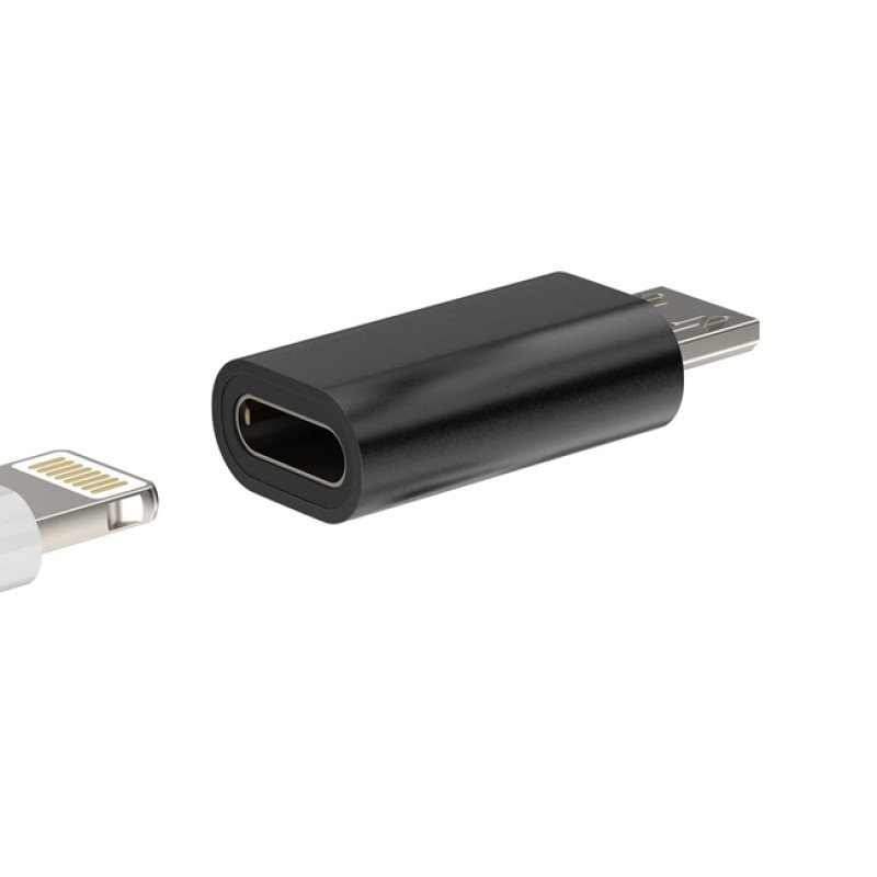 Μετατροπέας Lightning Female σε Micro USB Male - Χρώμα: Μαύρο