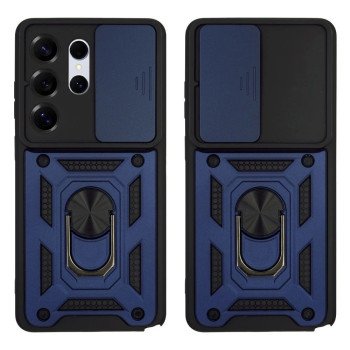 Σκληρή Θήκη Πλάτης Armor με Βάση Στήριξης για Samsung Galaxy S26 Ultra - Χρώμα: Σκούρο Μπλε