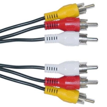 Καλώδιο 3x RCA Male - 3x RCA Male 1.5m - Χρώμα: Μαύρο