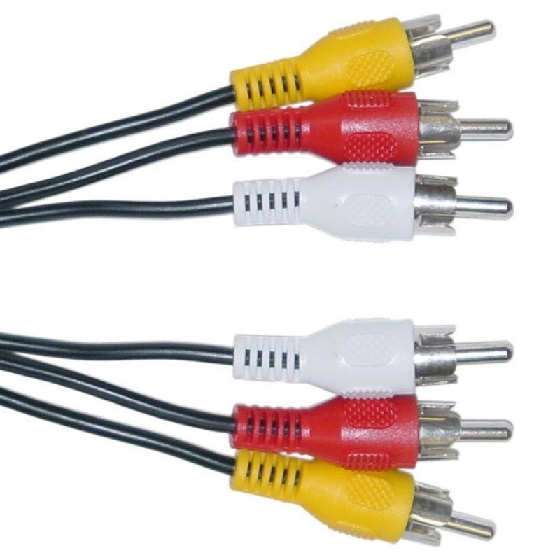 Καλώδιο 3x RCA Male - 3x RCA Male 1.5m - Χρώμα: Μαύρο