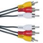 Καλώδιο 3x RCA Male - 3x RCA Male 1.5m - Χρώμα: Μαύρο
