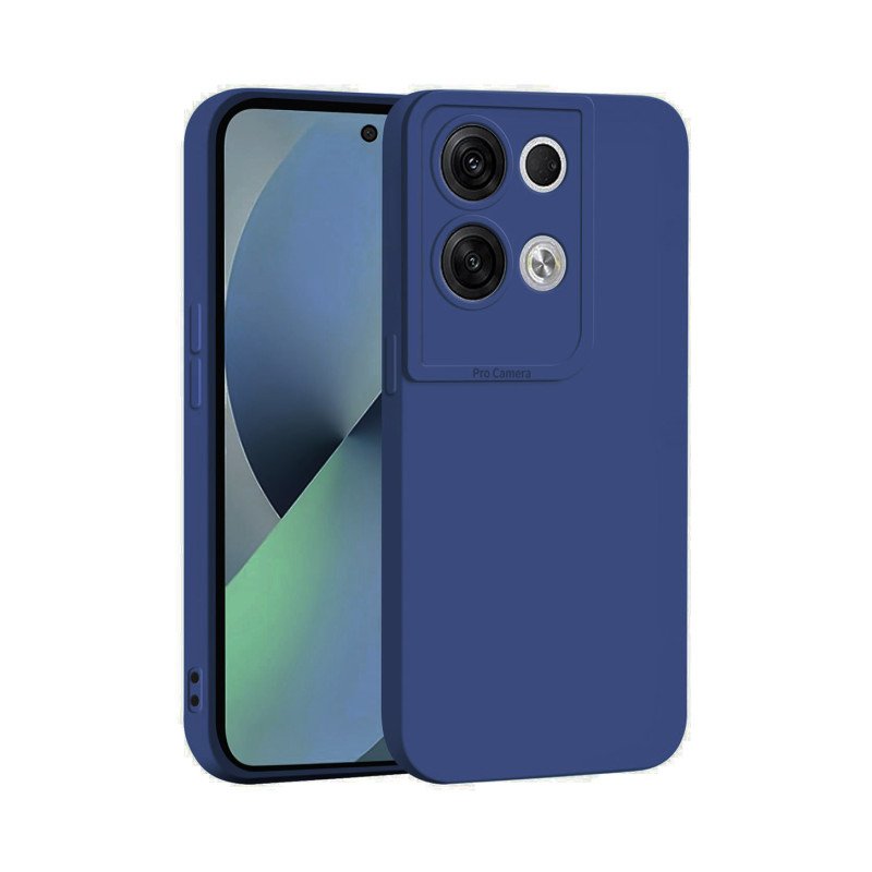 Θήκη Πλάτης Σιλικόνης Soft για Oppo Reno8 5G - Χρώμα: Σκούρο Μπλε