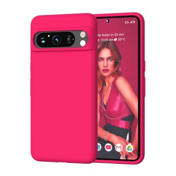 Θήκη Πλάτης Σιλικόνης Soft για Google Pixel 8 Pro - Χρώμα: Φούξια